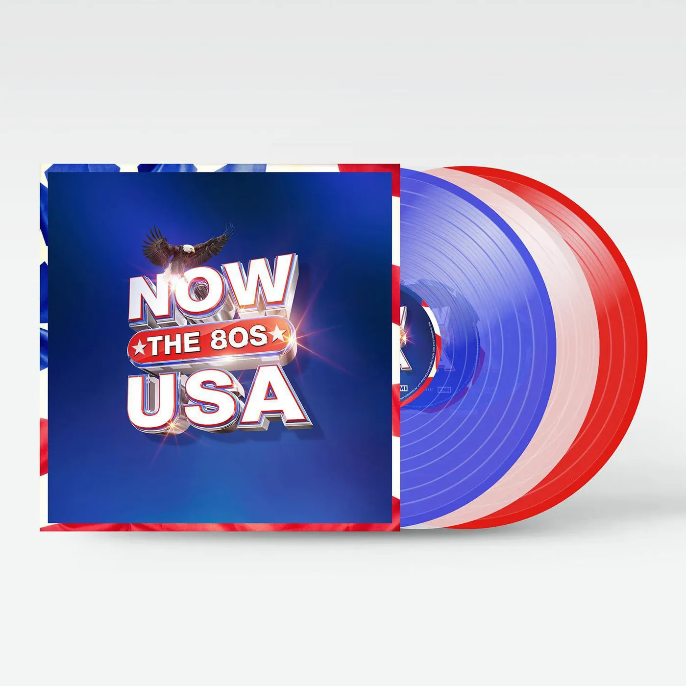 Various Artists  NOW! THAT'S WHAT I CALL USA: THE 80'S (3LP/RED/WHITE & BLUE VINYL) Vinyl Record