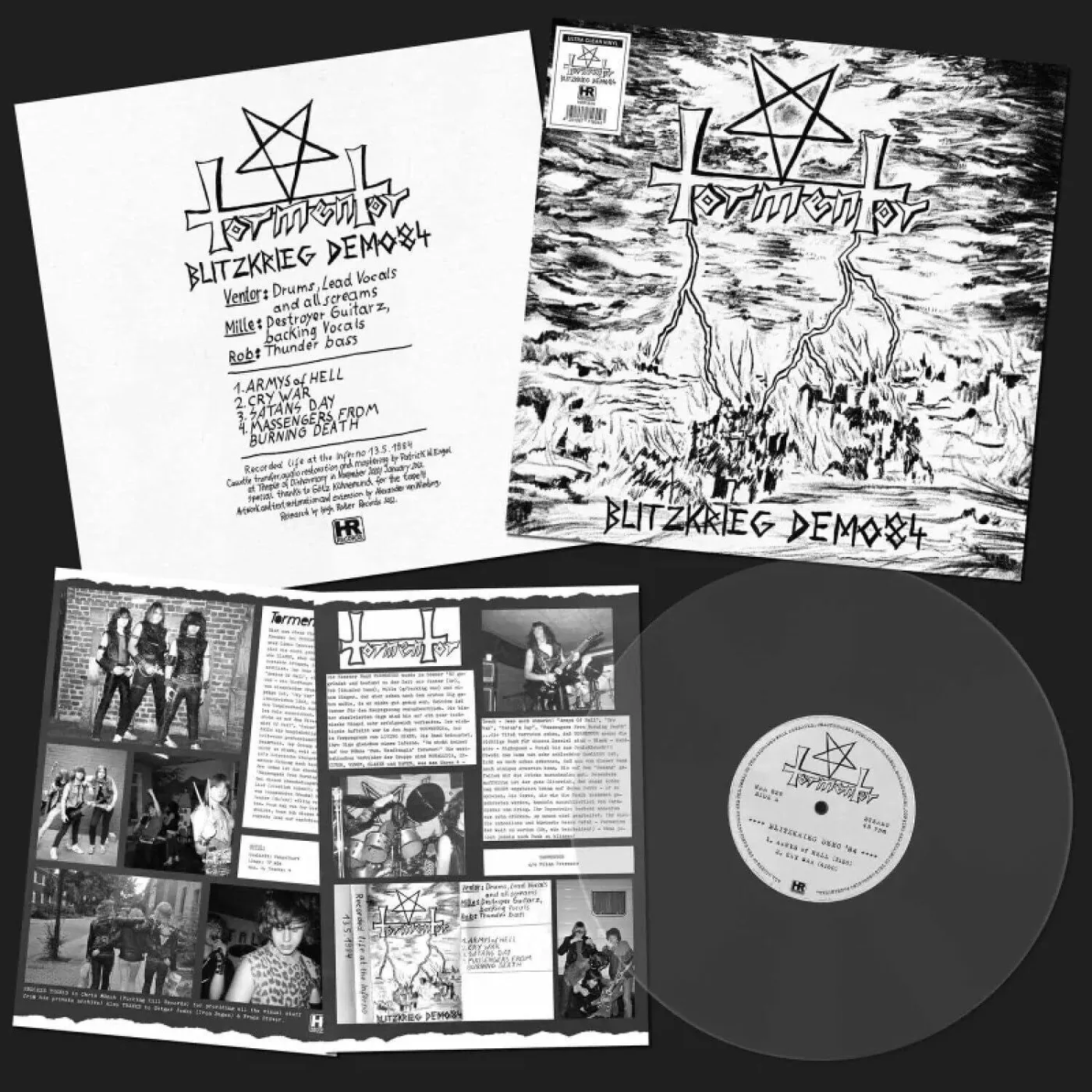 Tormentor BLITZKRIEG DEMO '84 (TRANS ULTRA CLEAR VINYL) Vinyl Record