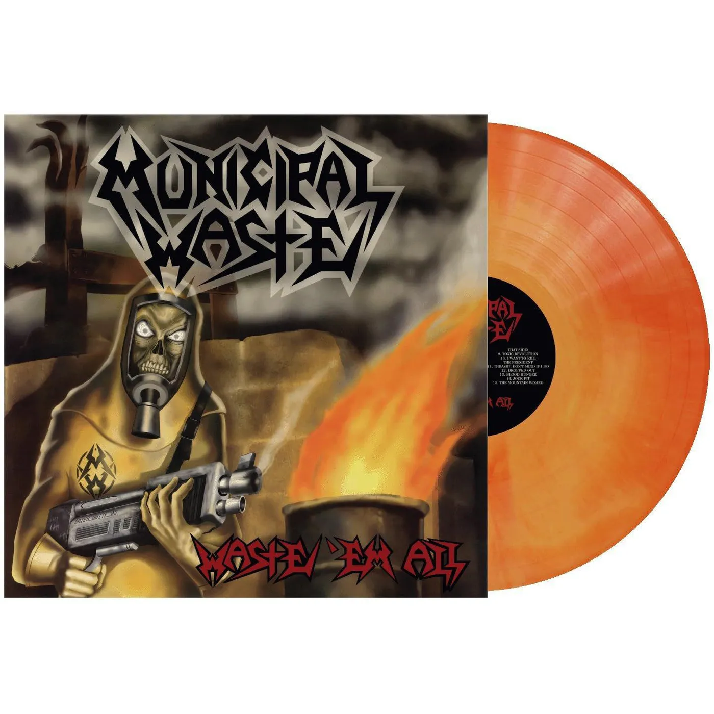 Municipal Waste WASTE 'EM ALL (ORANGE SWIRL VINYL) Vinyl Record