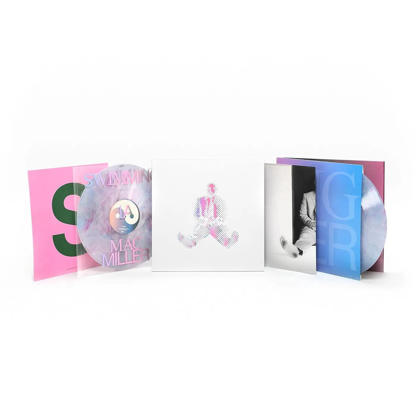 Mac Miller Swimming (5 Year) (2Lp/Milky Clear/Hot Pink/Sky Blue Marble) Vinyl Record