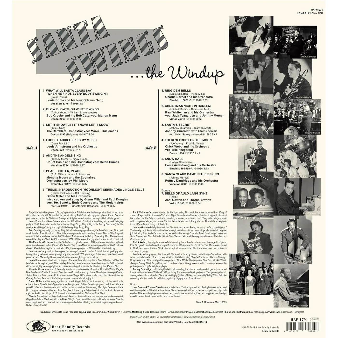 Various Artists  Santa Swings...The Windup: A Stocking Full Of Shellac Dust (Red) Vinyl Record