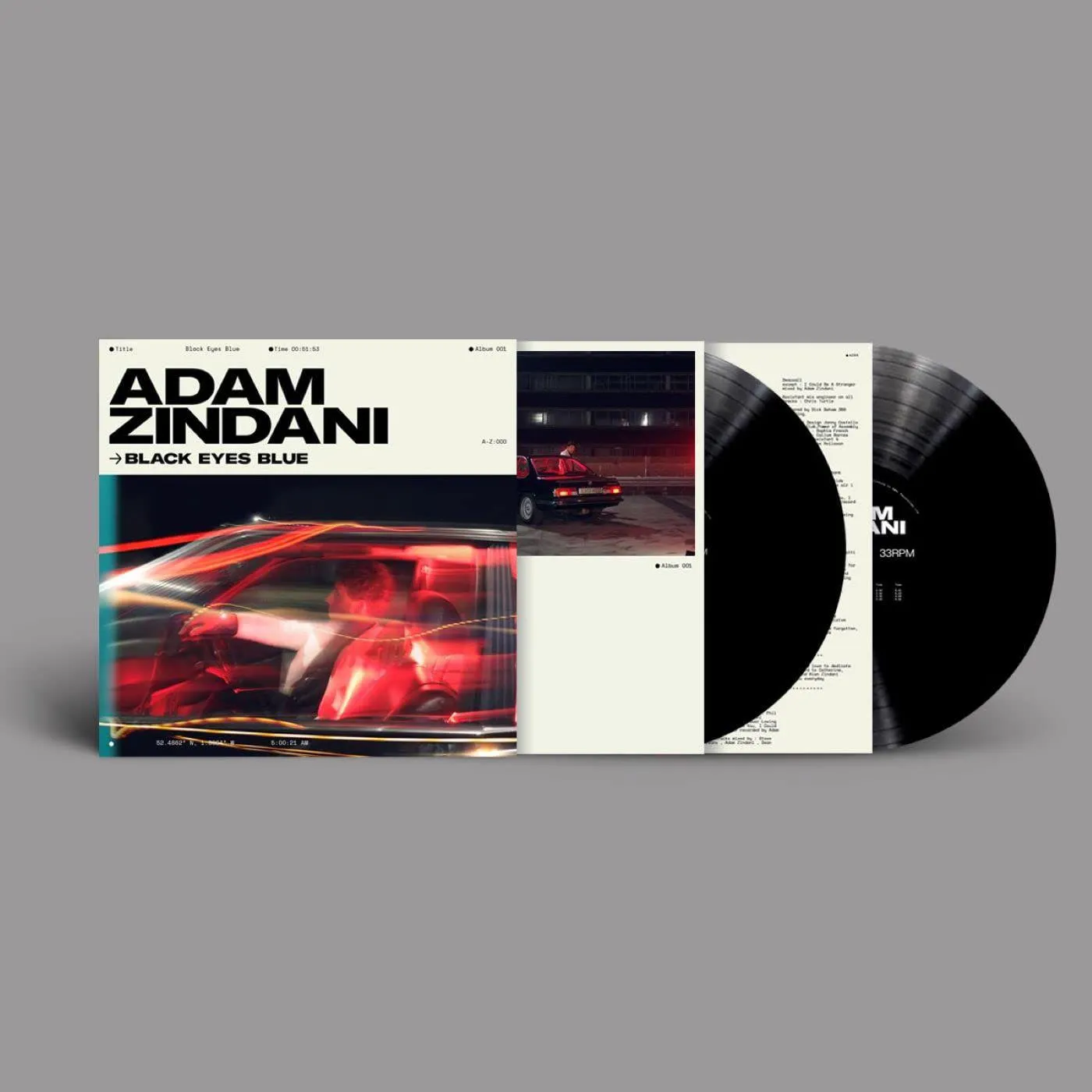 Adam Zindani Black Eyes Blue (2LP/Black) Vinyl Record