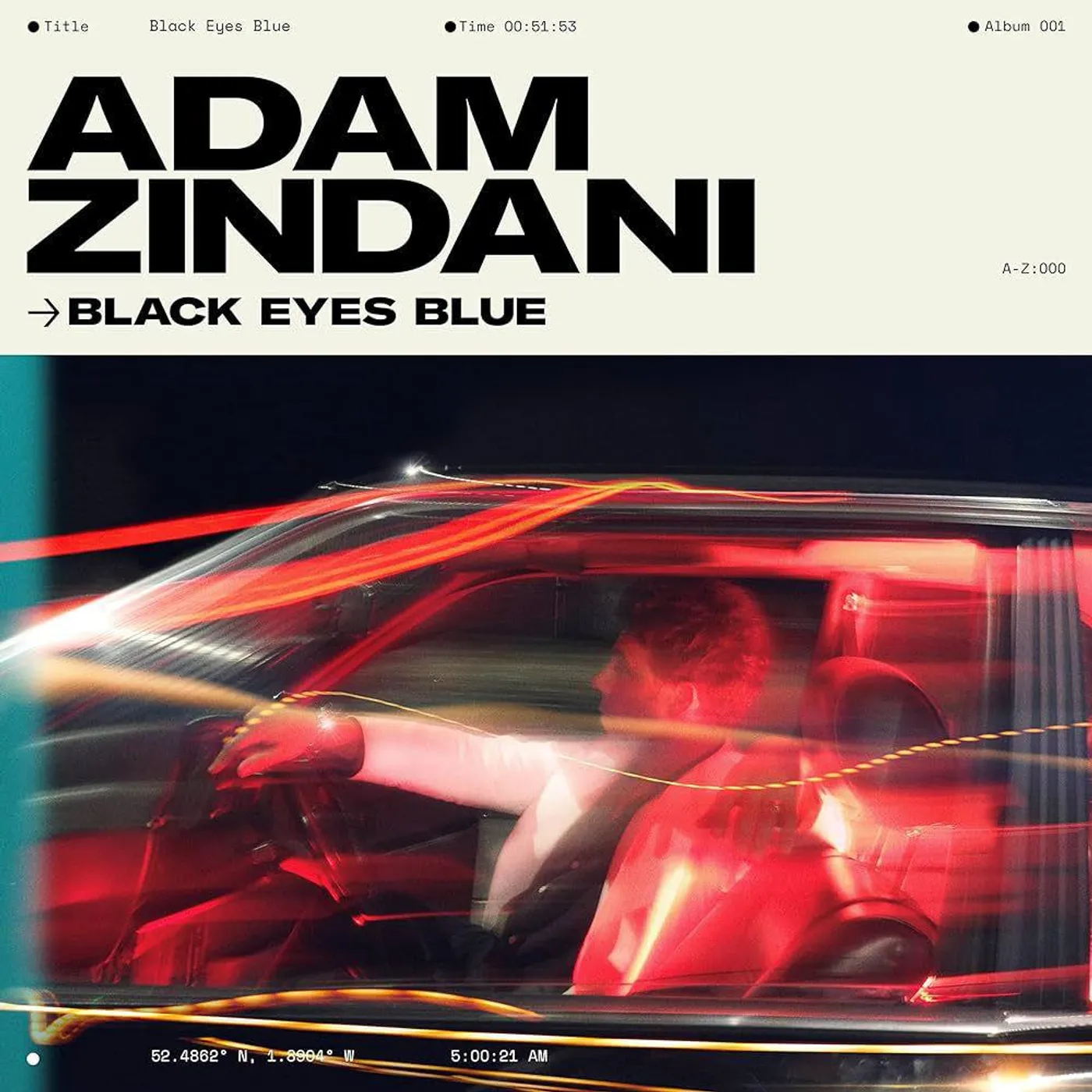 Adam Zindani Black Eyes Blue (2LP/Black) Vinyl Record