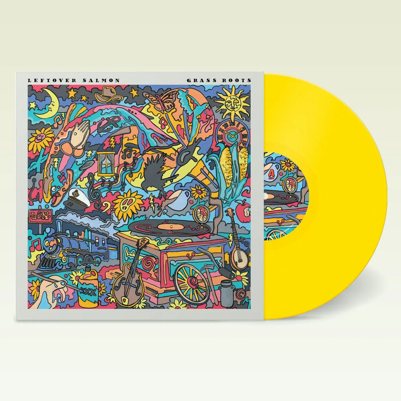 Leftover Salmon GRASS ROOTS (BANANA YELLOW VINYL) Vinyl Record