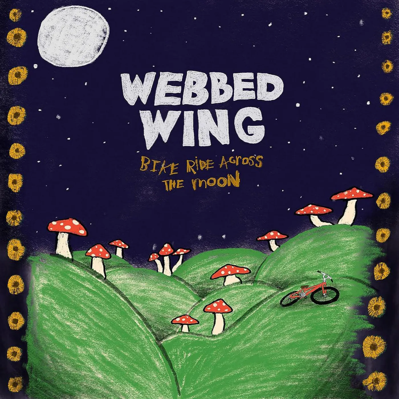 Webbed Wing Bike Ride Across The Moon (Green) Vinyl Record