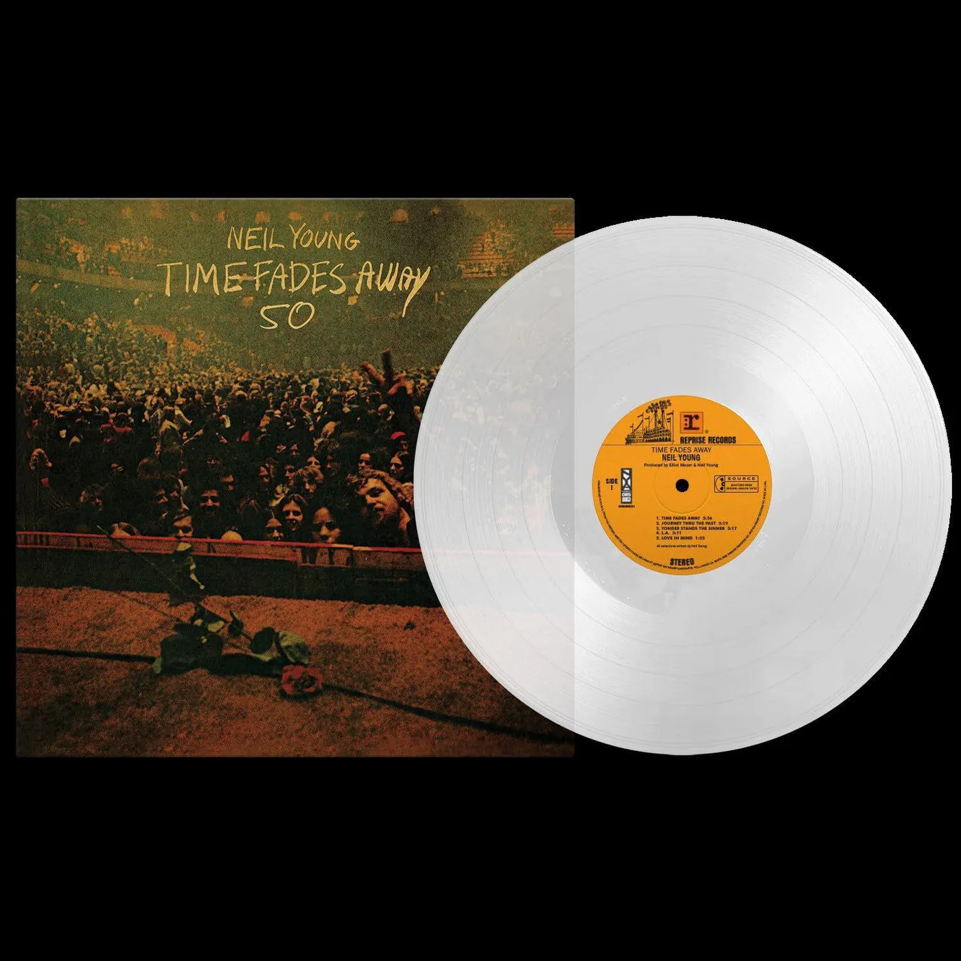 Neil Young Time Fades Away (50th Anniversary/Clear) Vinyl Record