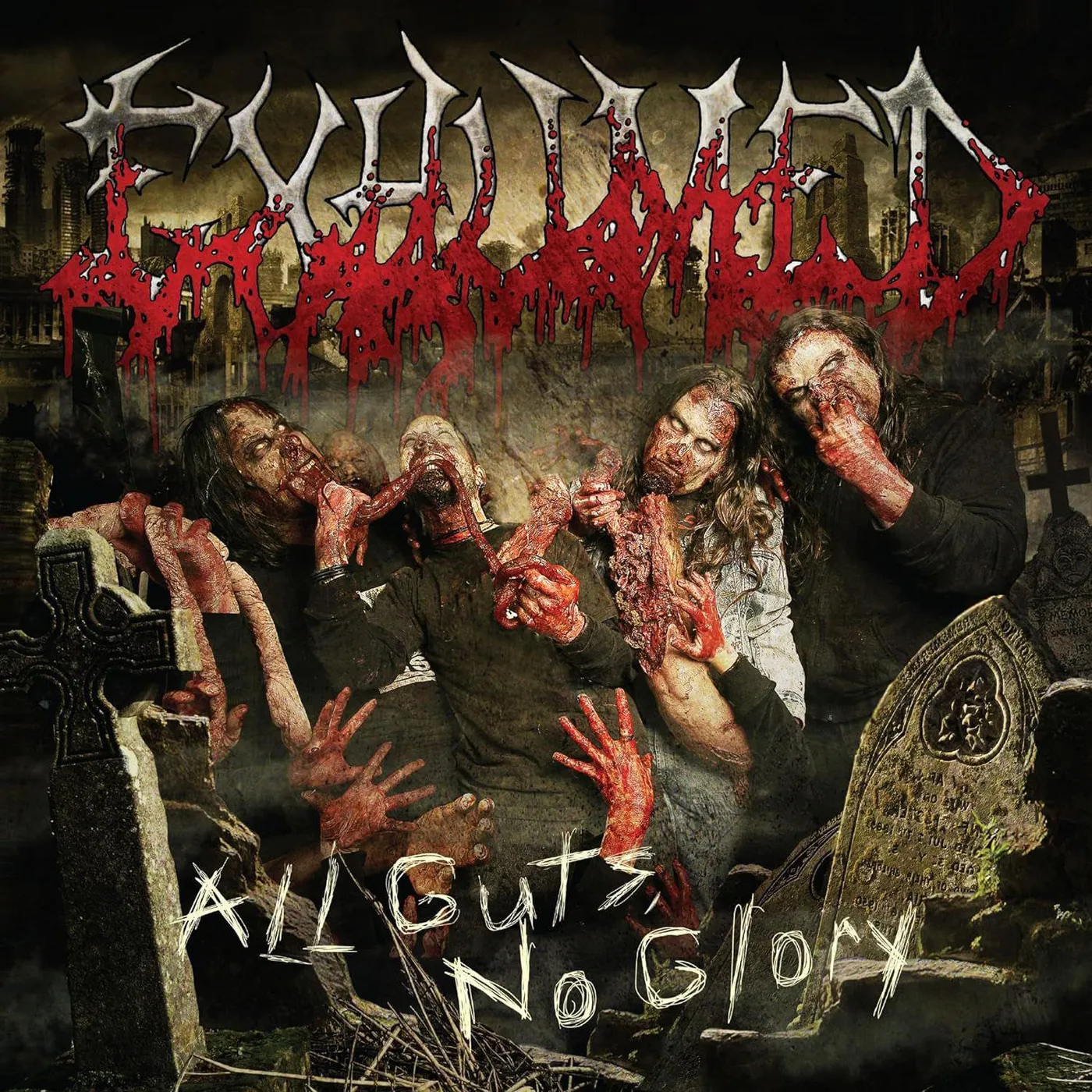 Exhumed All Guts, No Glory (Swamp Green With Splatter) Vinyl Record