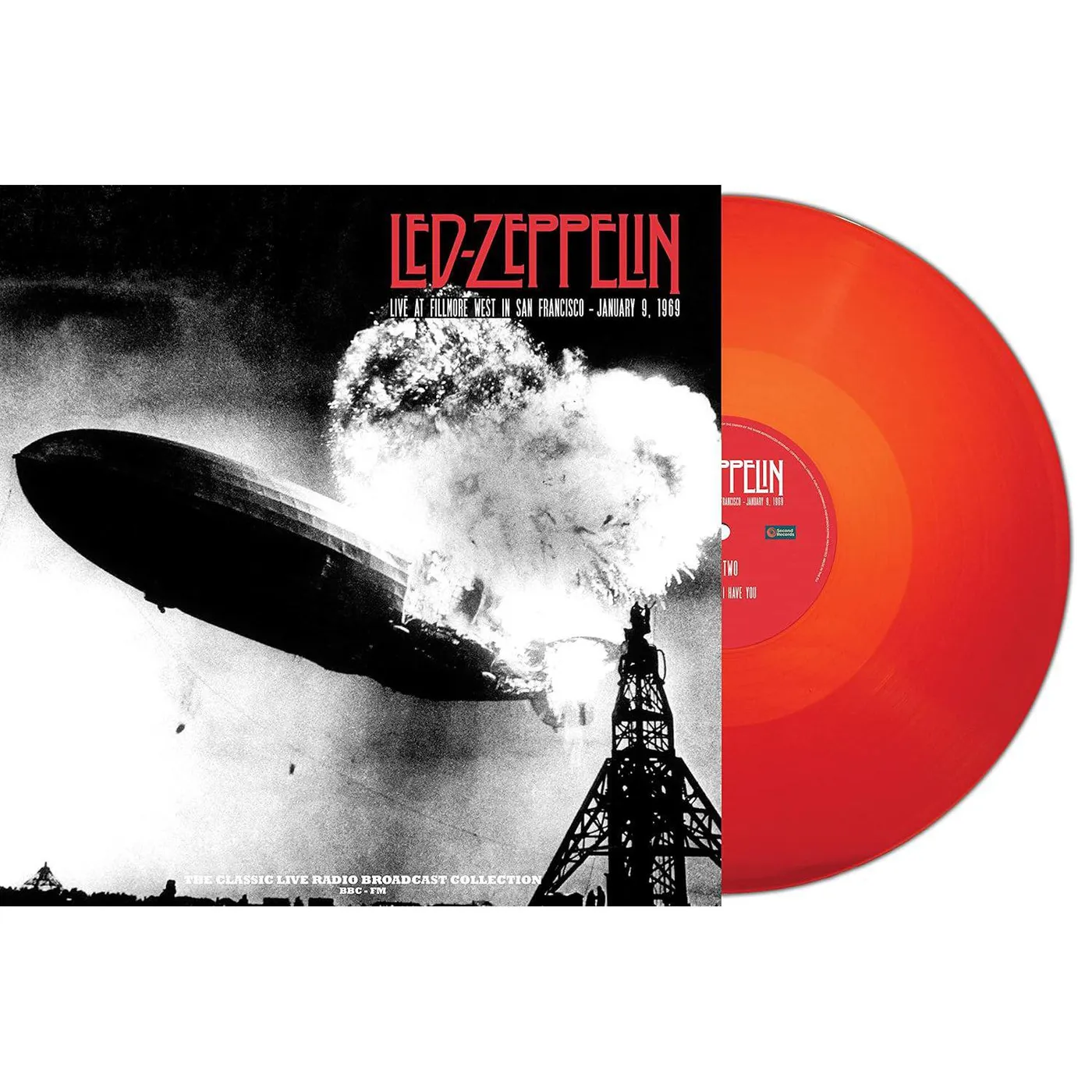 Led Zeppelin Live At Fillmore West In San Francisco - January 9, 1969 (Orange) Vinyl Record