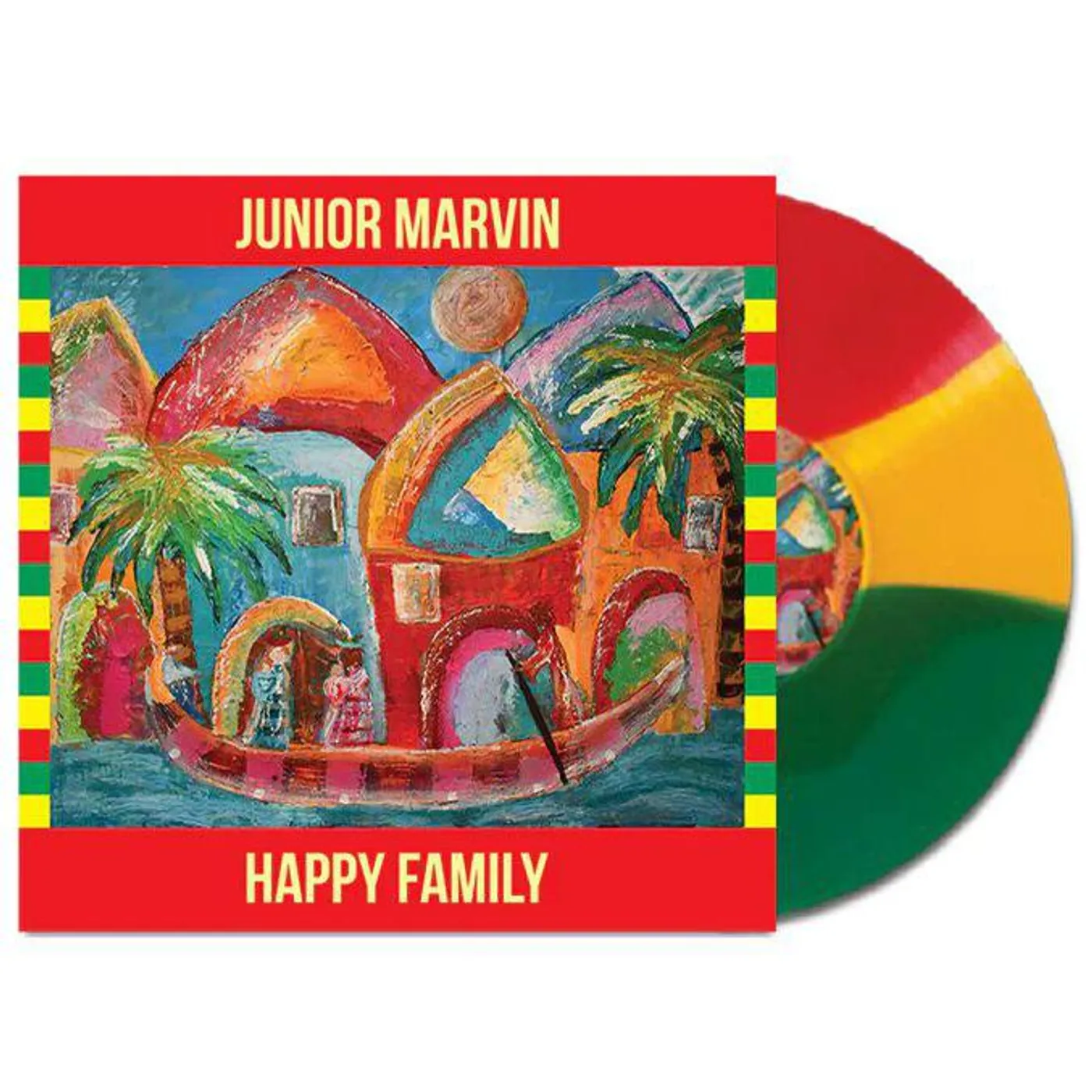 Junior Marvin Happy Family (Red Gold & Green) Vinyl Record