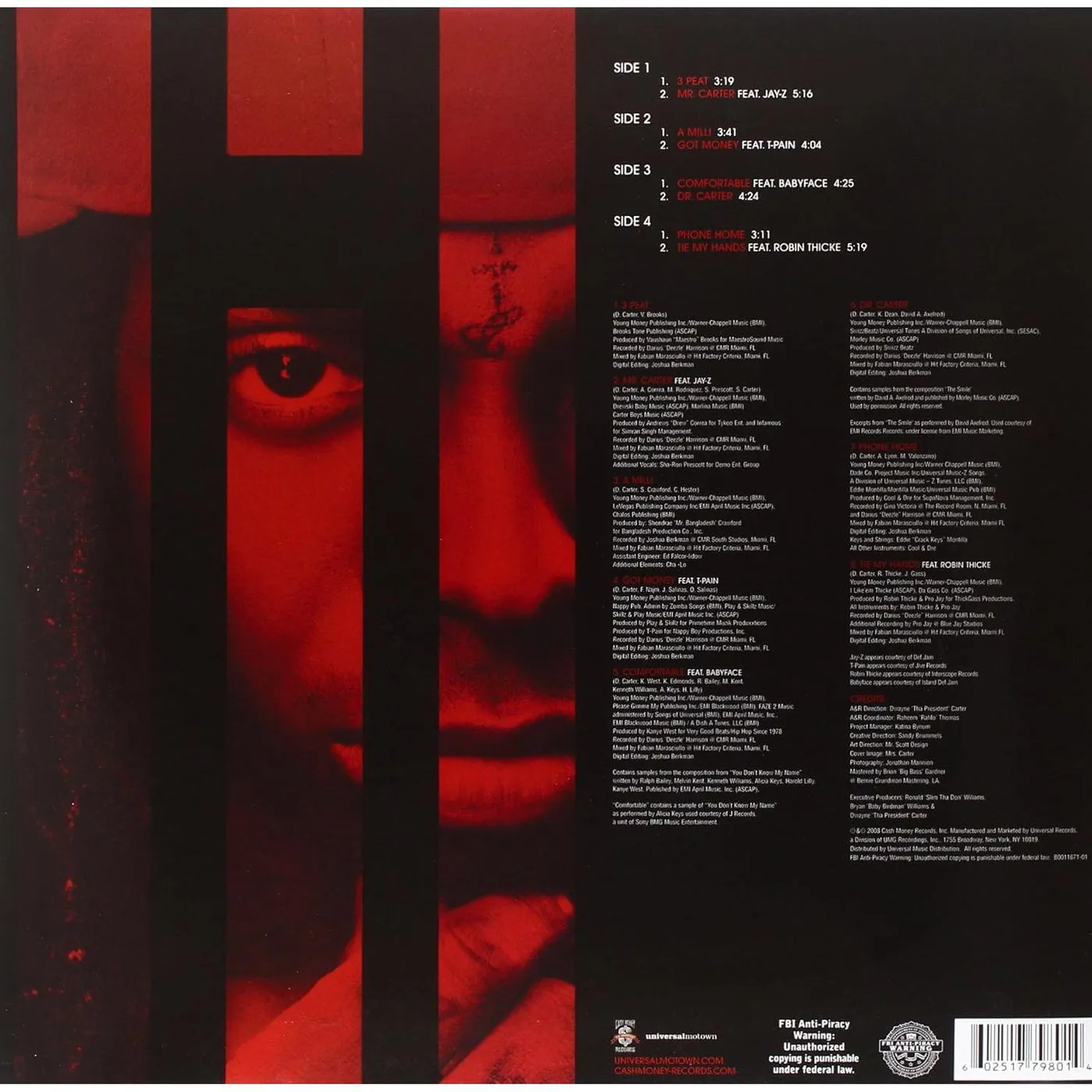 Lil Wayne Tha Carter 3 (Explicit/2LP) Vinyl Record