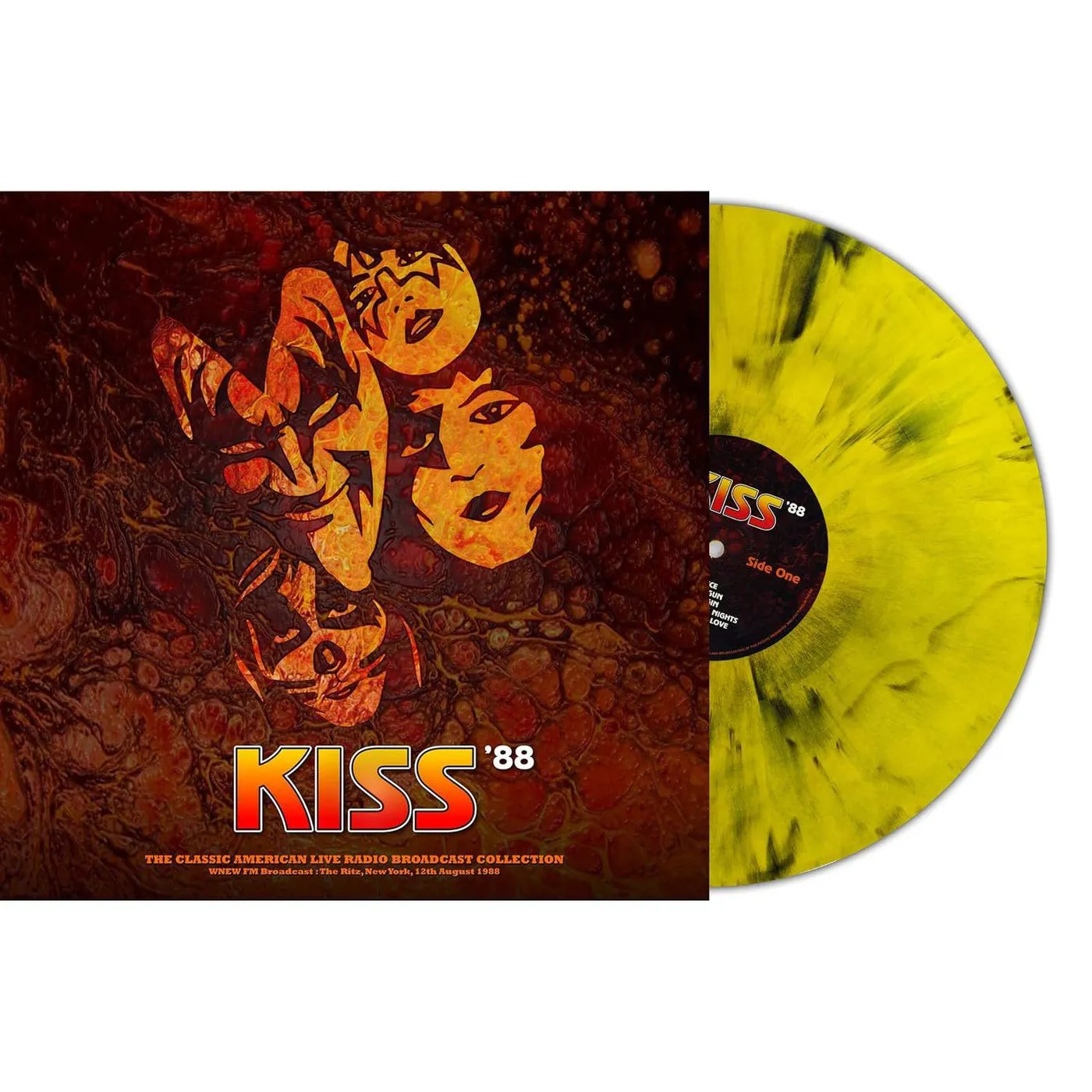 KISS Live At The Ritz, New York 1988 (Yellow Marble) Vinyl Record