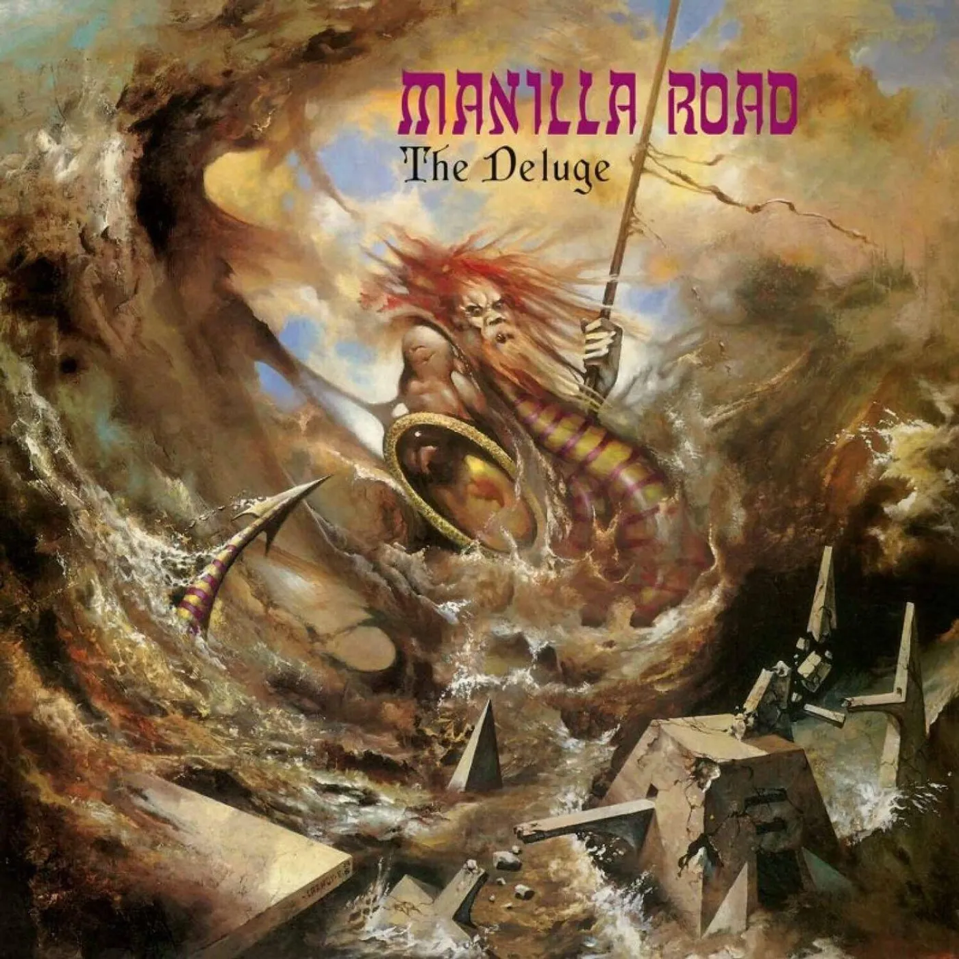 Manilla Road Deluge (Orange/Blue) Vinyl Record