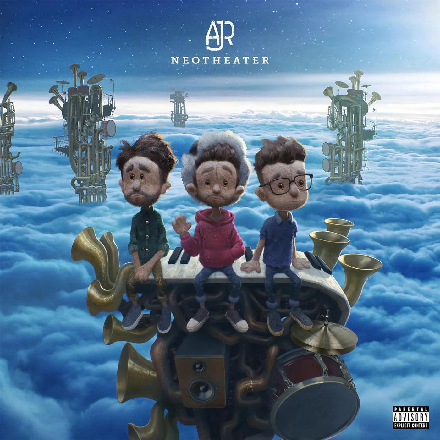 AJR Neotheater (Clear With Blue Splatter) Vinyl Record