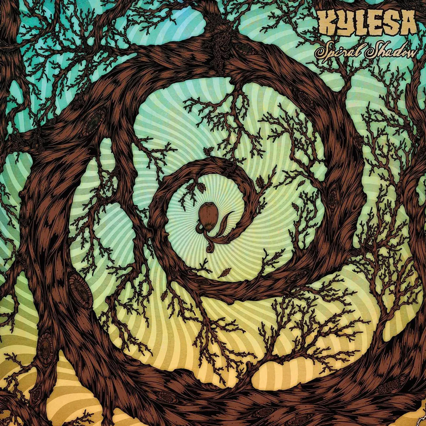 Kylesa Spiral Shadow (Transparent Green Black Splatter) Vinyl Record