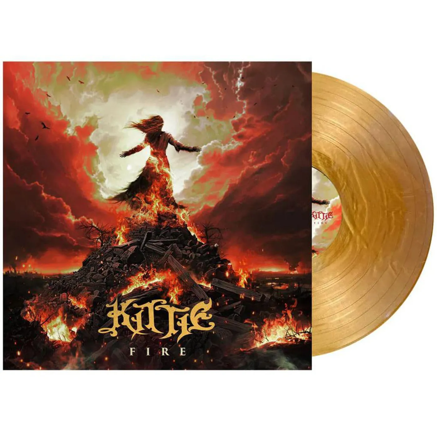 Kittie FIRE (GOLD NUGGET VINYL) Vinyl Record