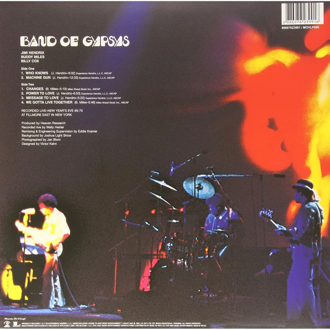 Jimi Hendrix Band of Gypsys Vinyl Record