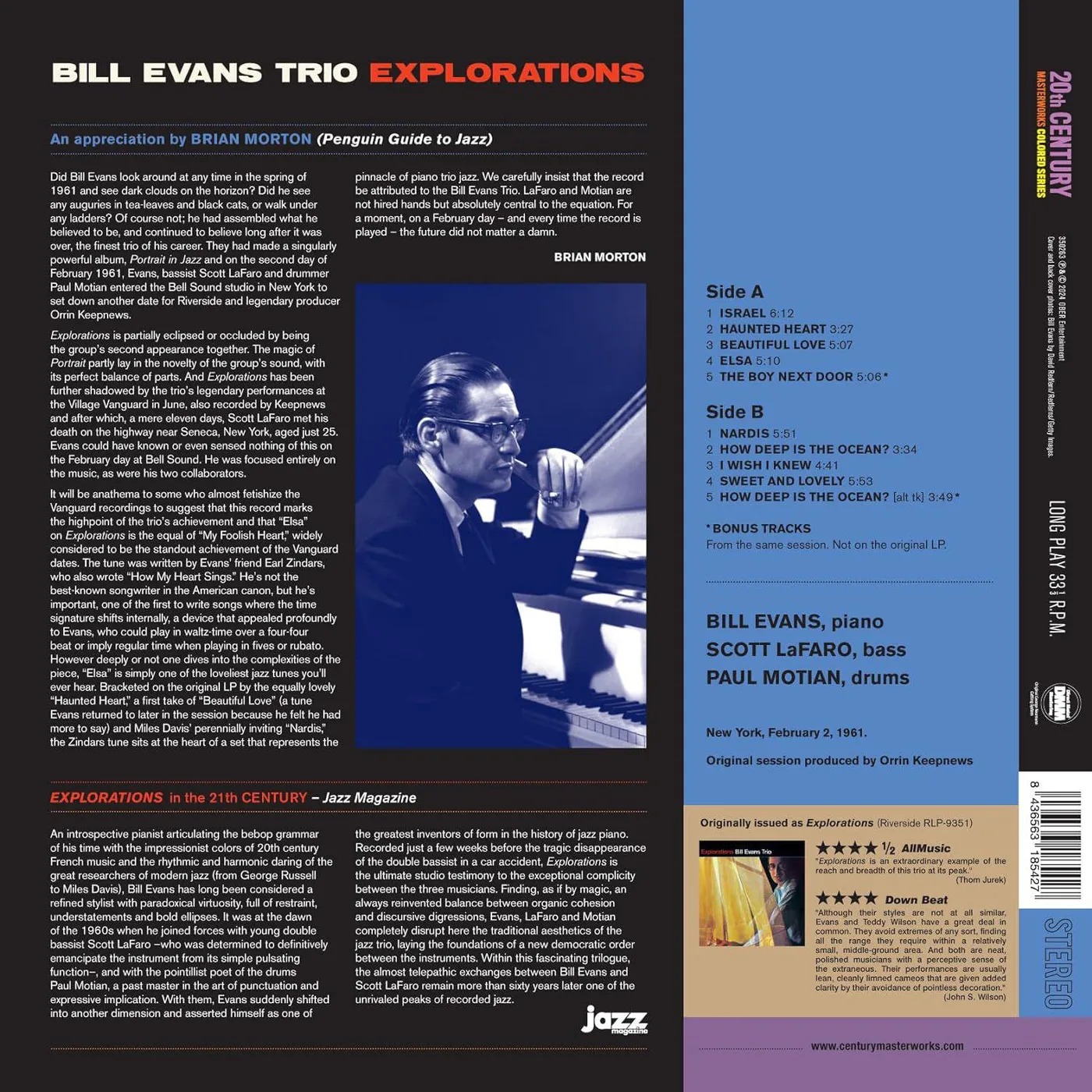 Bill Evans Explorations (Red/180G) Vinyl Record