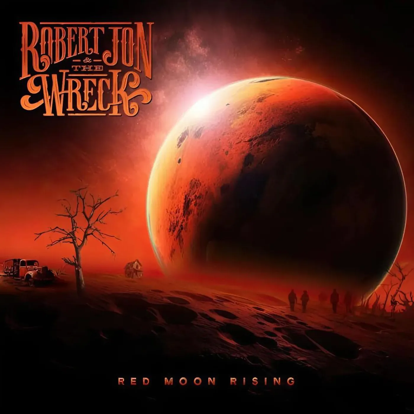 Robert Jon & the Wreck Red Moon Rising (Red/Black Splatter) Vinyl Record