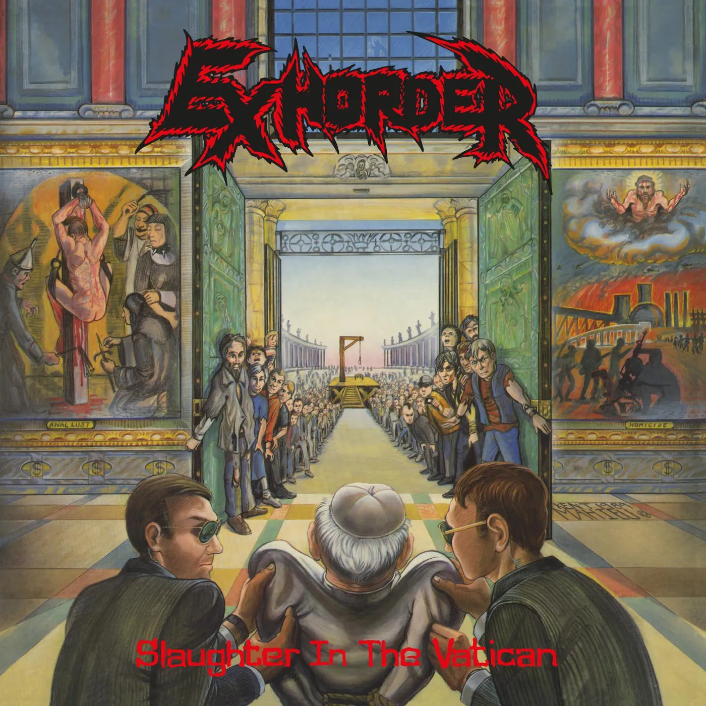 Exhorder Slaughter In The Vatican (Limited/Crystal Clear & Black Marbled/180G/Insert/Numbered) Vinyl Record
