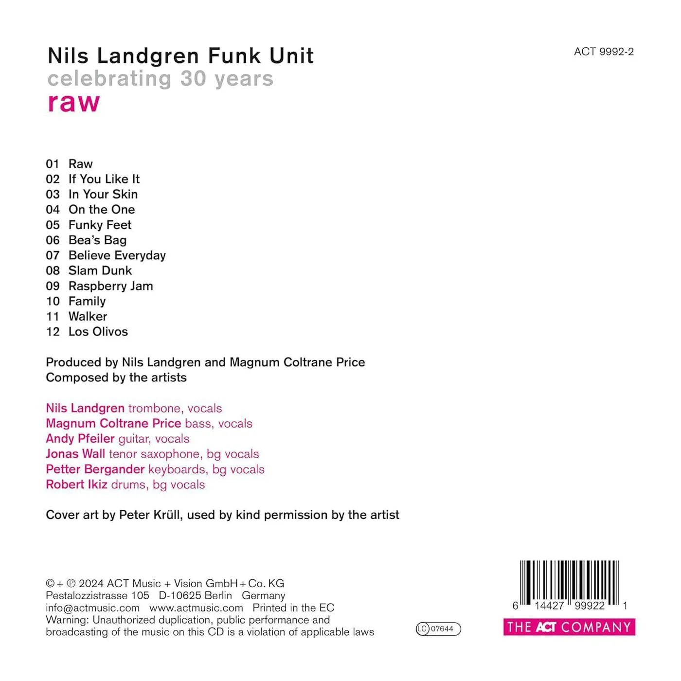 Nils Landgren Funk Unit Raw Vinyl Record