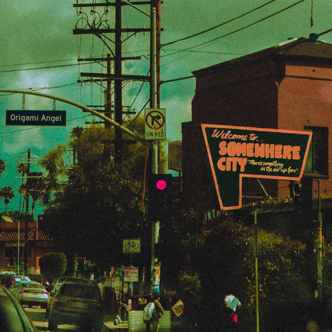 Origami Angel Somewhere City (Neon Orange) Vinyl Record