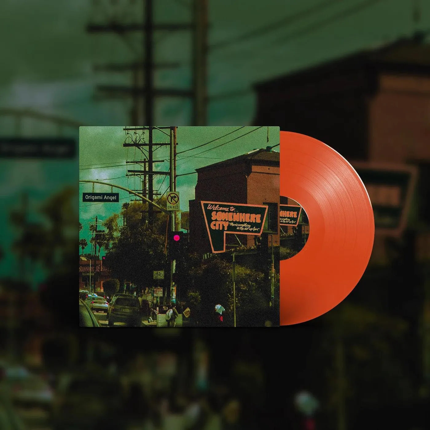 Origami Angel Somewhere City (Neon Orange) Vinyl Record