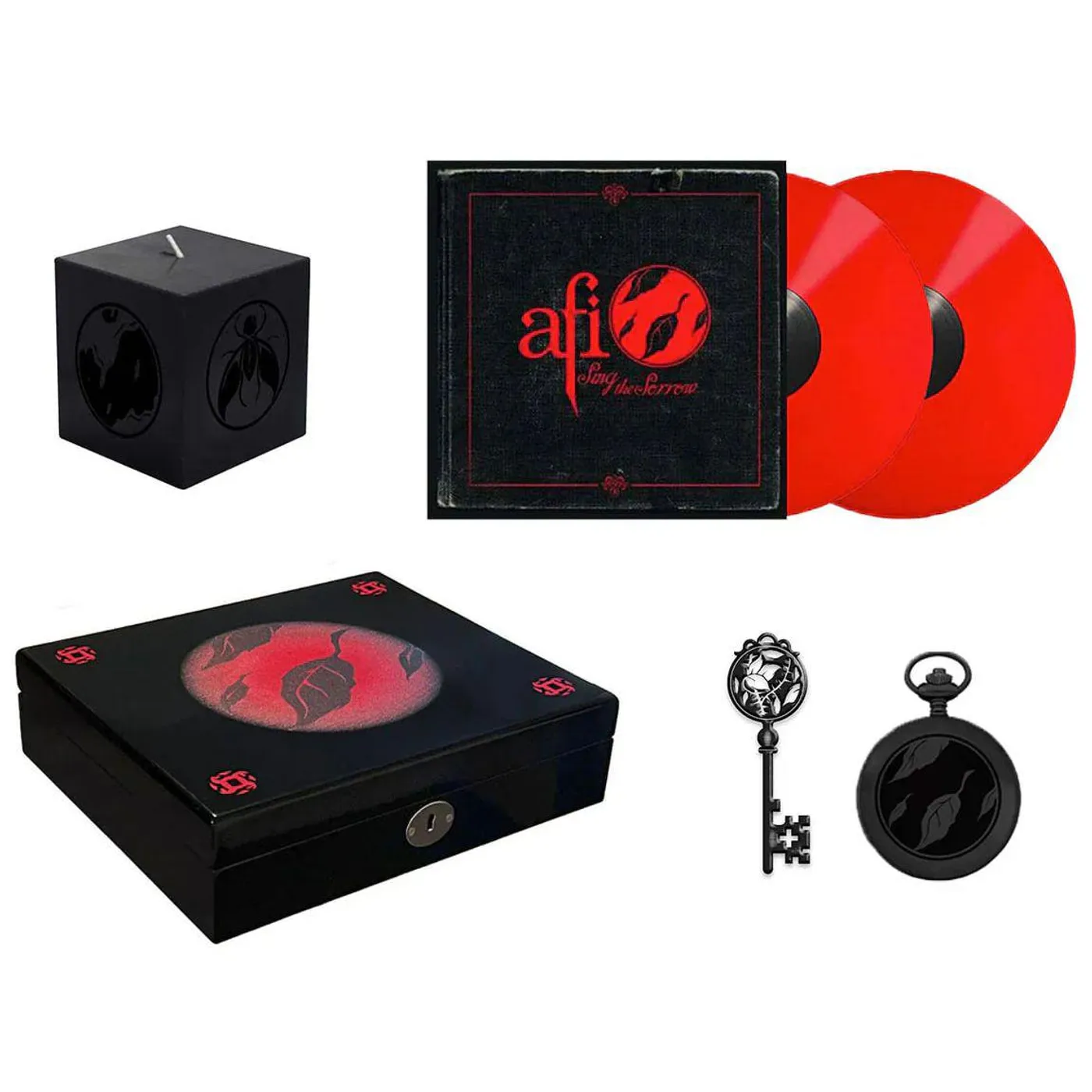 AFI Sing The Sorrow Collector's Box Set (7"/Red) Vinyl Record