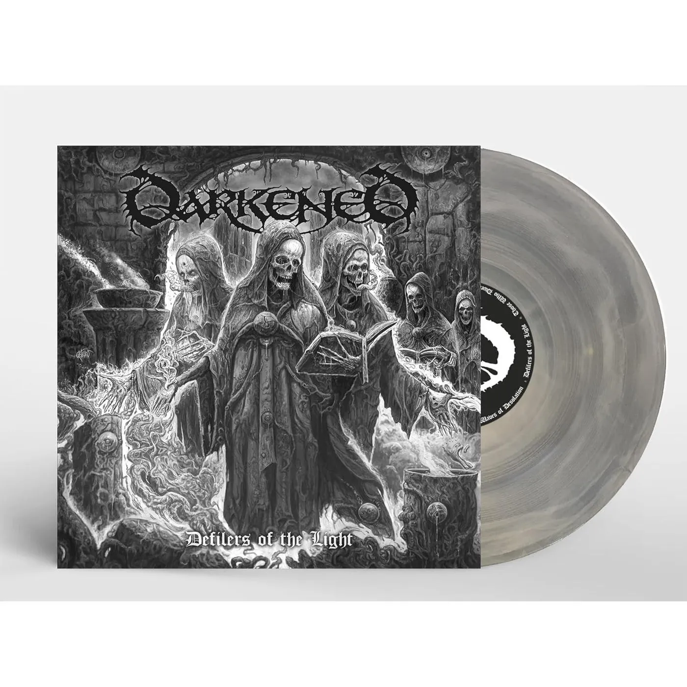 Darkened DEFILERS OF THE LIGHT (SILVER SWIRL VINYL) Vinyl Record