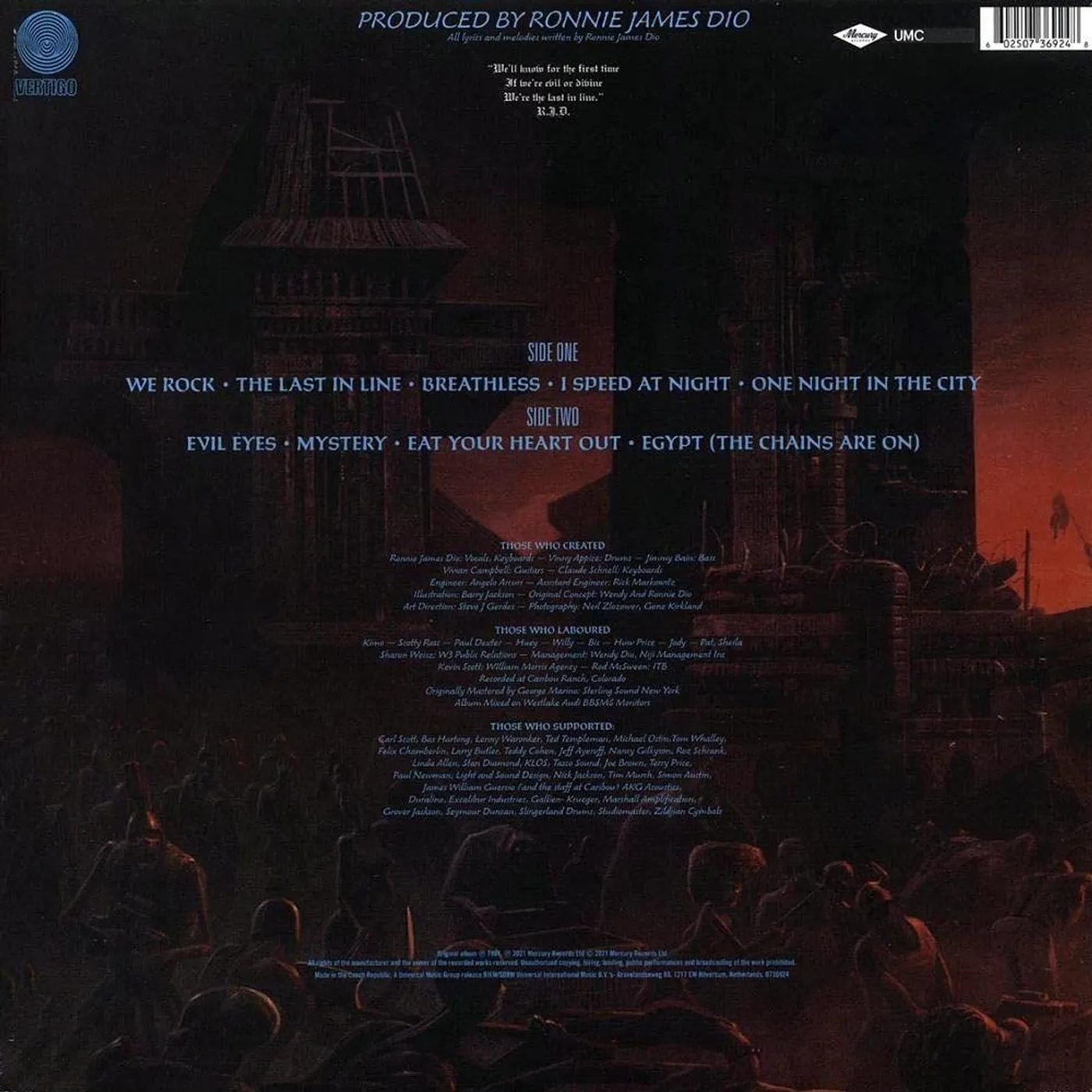 Unknown LAST IN LINE Vinyl Record