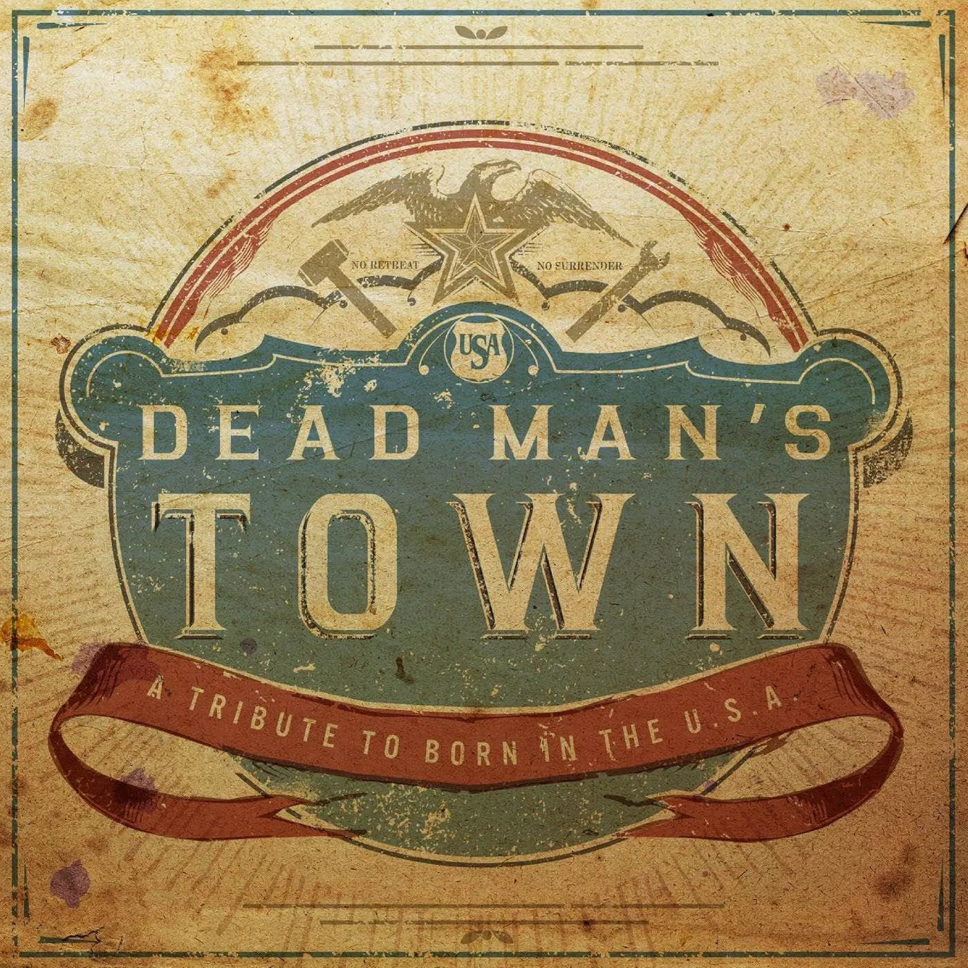 Various Artists  DEAD MAN'S TOWN: A TRIBUTE TO BORN IN THE U.S.A (RED, WHITE & BLUE VINYL) Vinyl Record