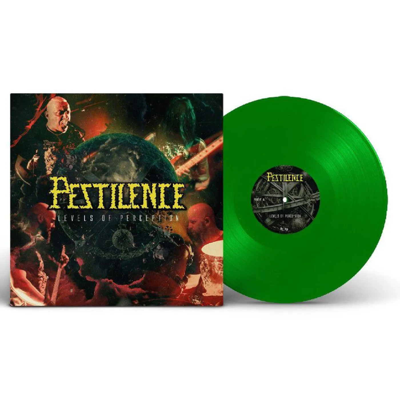 Pestilence LEVELS OF PERCEPTION (GREEN VINYL) Vinyl Record