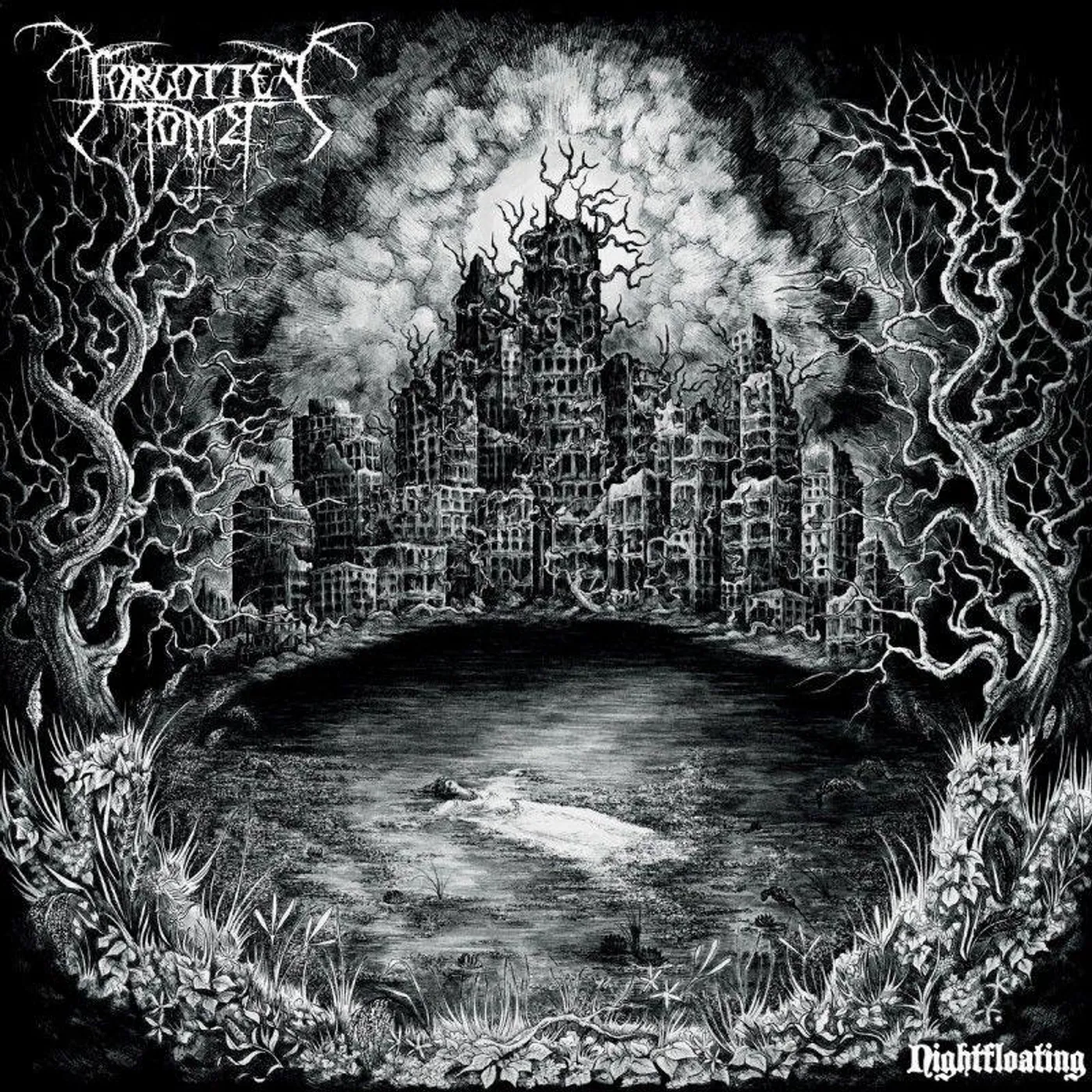 Forgotten Tomb NIGHTFLOATING (RED VINYL) Vinyl Record