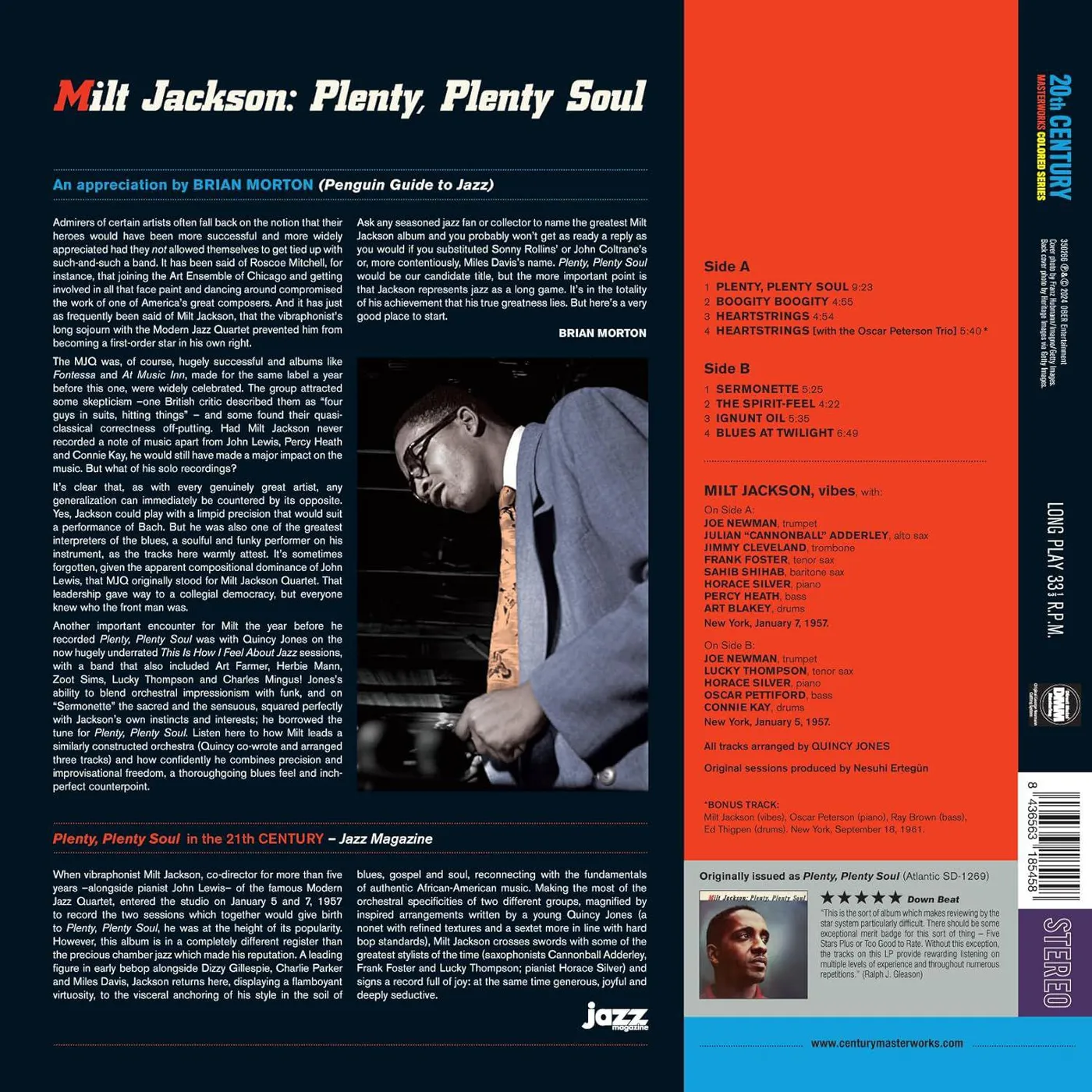 Milt Jackson PLENTY. PLENTY SOUL (LIMITED EDITION/BLUE VINYL) Vinyl Record