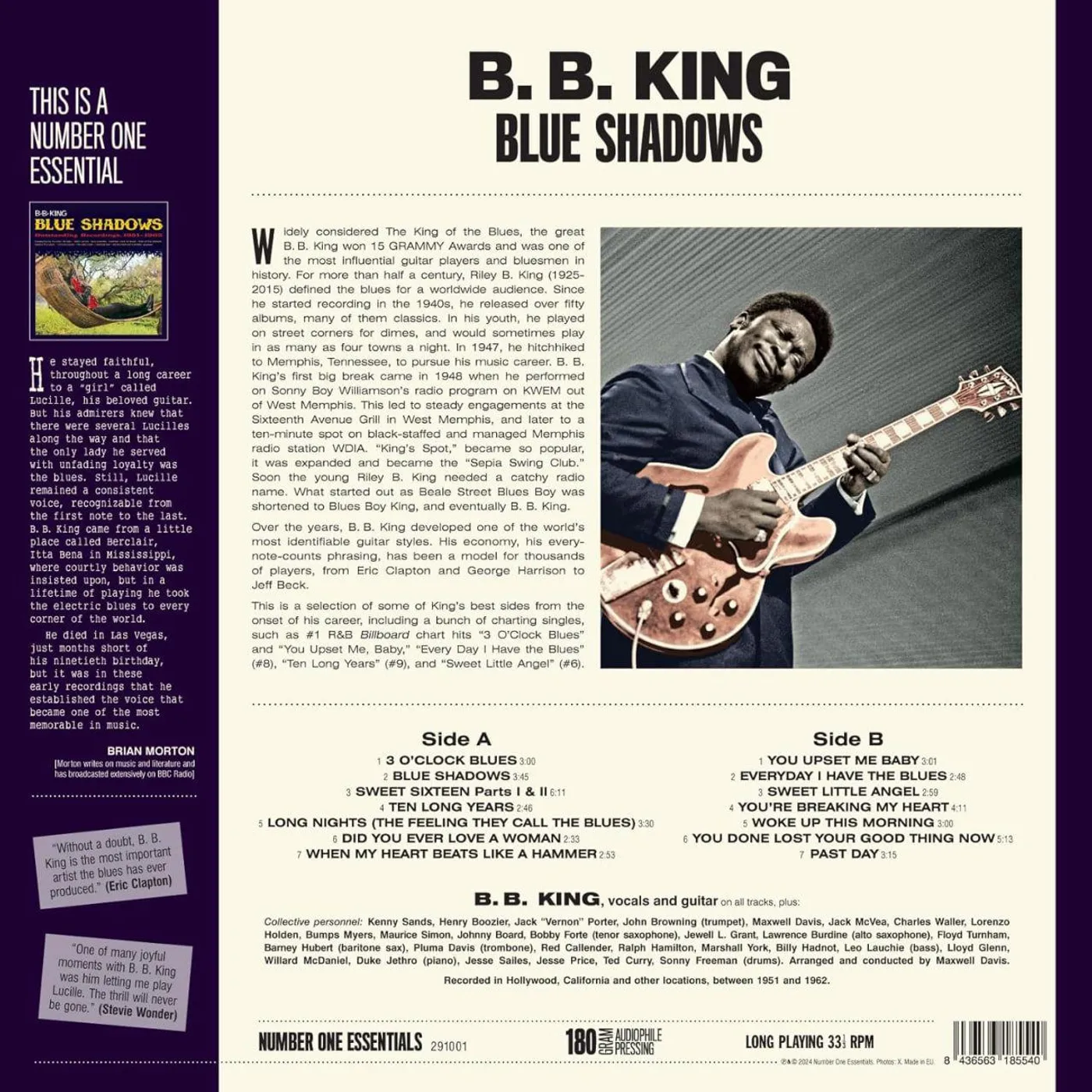 B.B. King BLUE SHADOWS (LIMITED EDITION) Vinyl Record