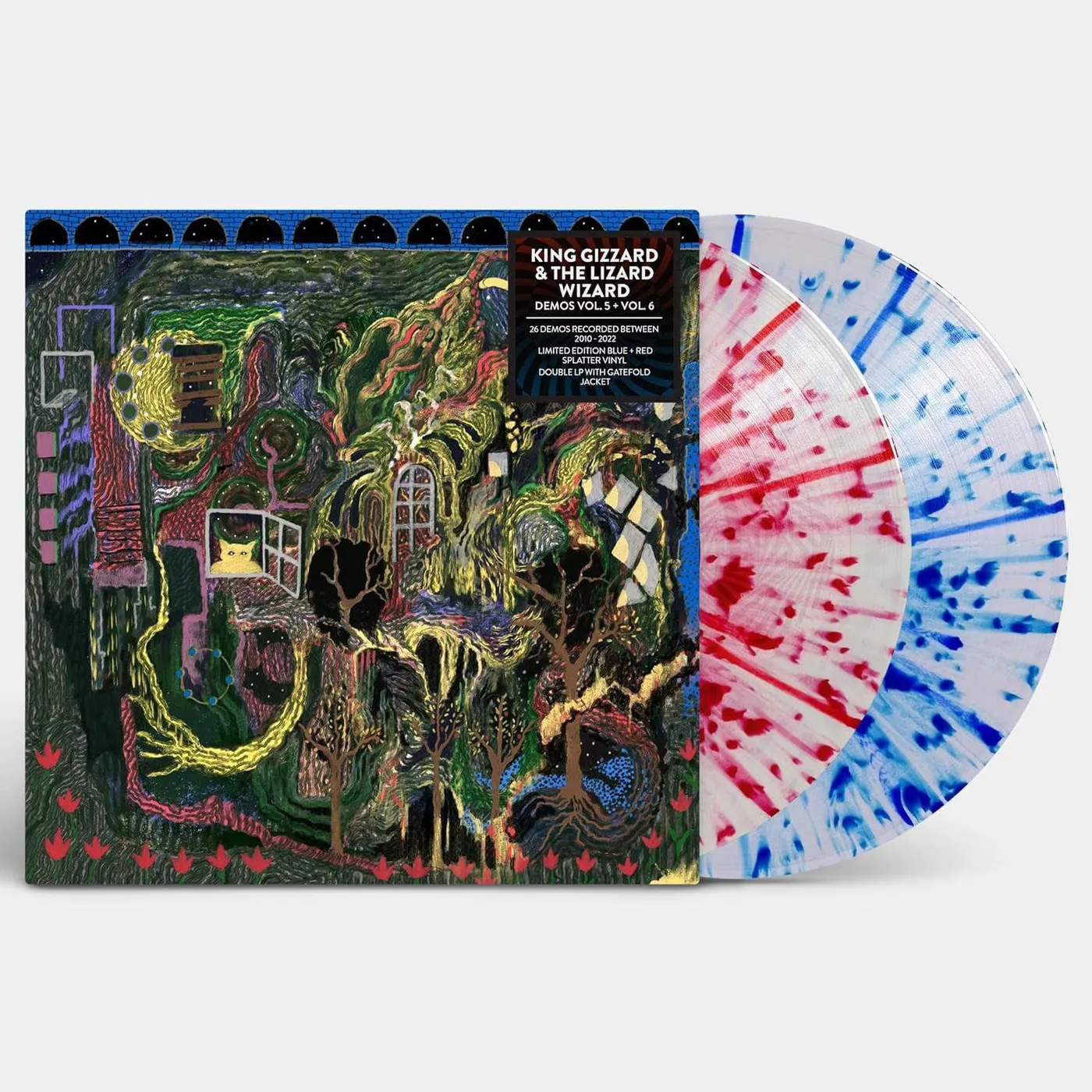 King Gizzard & The Lizard Wizard Demos Vol. 5 + Vol. 6 (2lp/Red & Blue Splatter) Vinyl Record