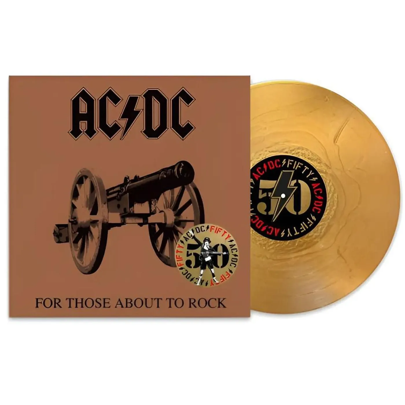 AC/DC For Those About To Rock (We Salute You) (Gold Metallic) Vinyl Record