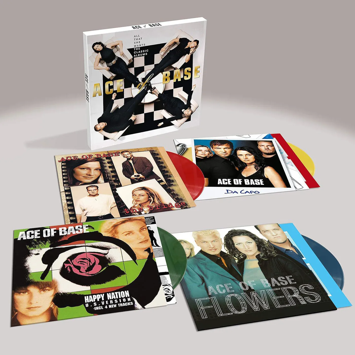 Ace of Base All That She Wants: The Classic Albums (4LP 180-Gram Green, Red, Blue & Yellow) Vinyl Record