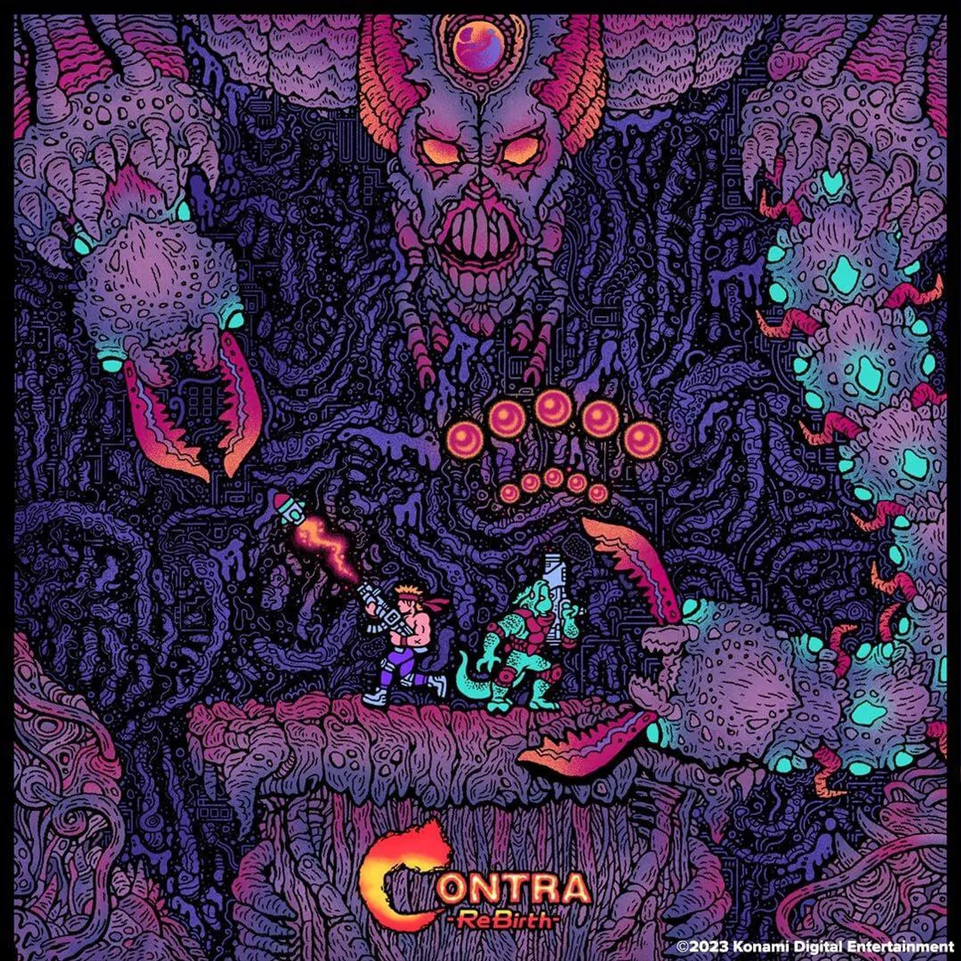 Konami Kukeiha Club Contra: Rebirth Original Soundtrack (Purple Blue) Vinyl Record