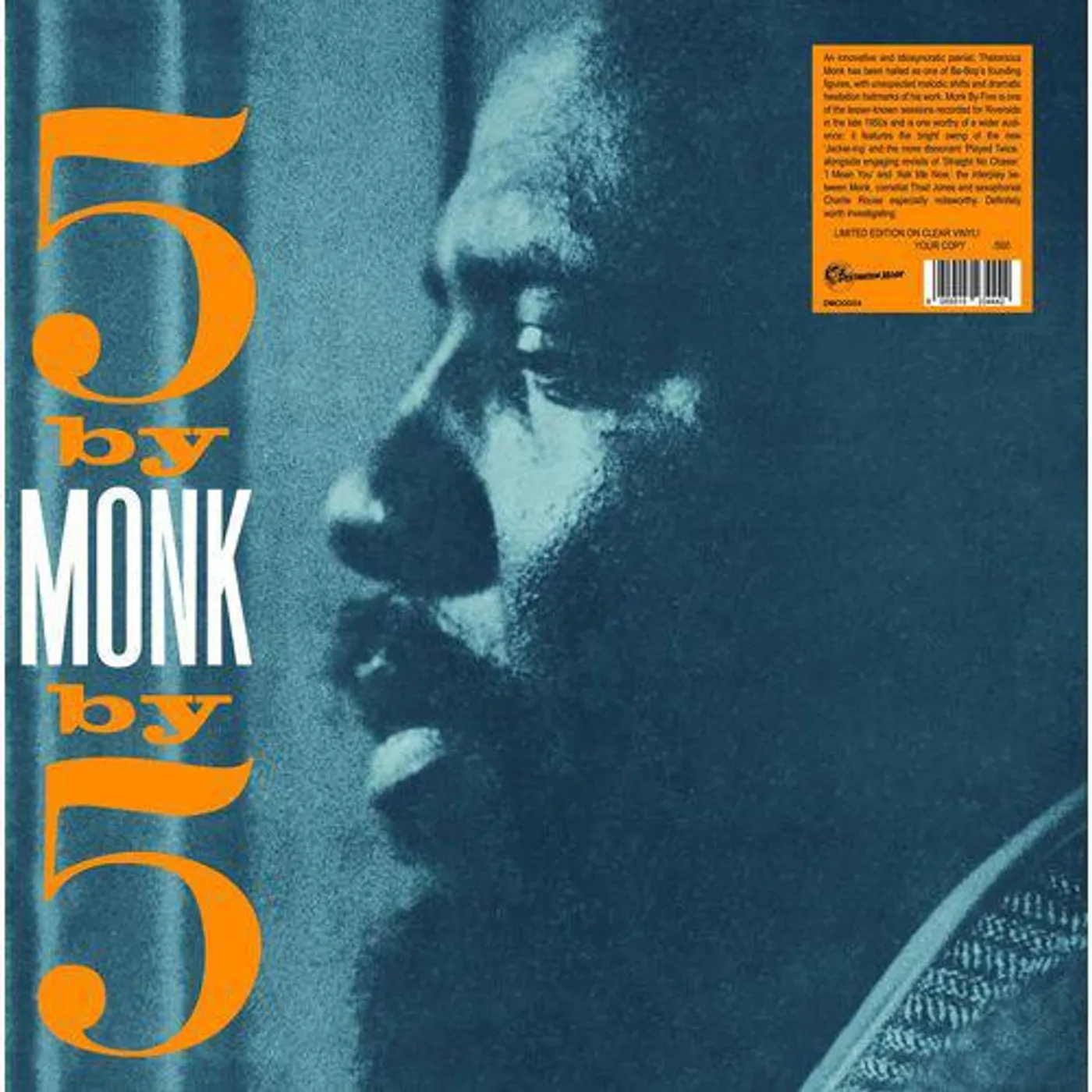 Thelonious Monk Quintet 5 By Monk By 5 (Clear) Vinyl Record