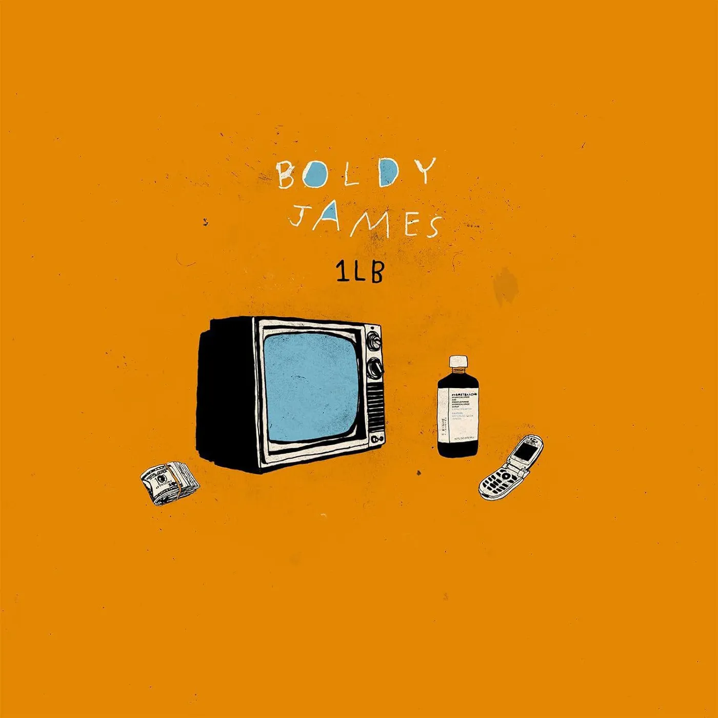 Boldy James 1Lb (Clear with Orange Galaxy) Vinyl Record