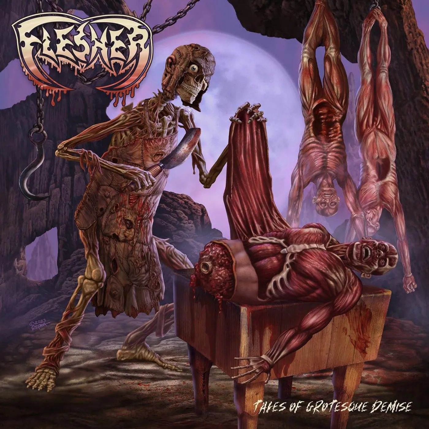 Flesher Tales Of Grosteque Demise (Red) Vinyl Record