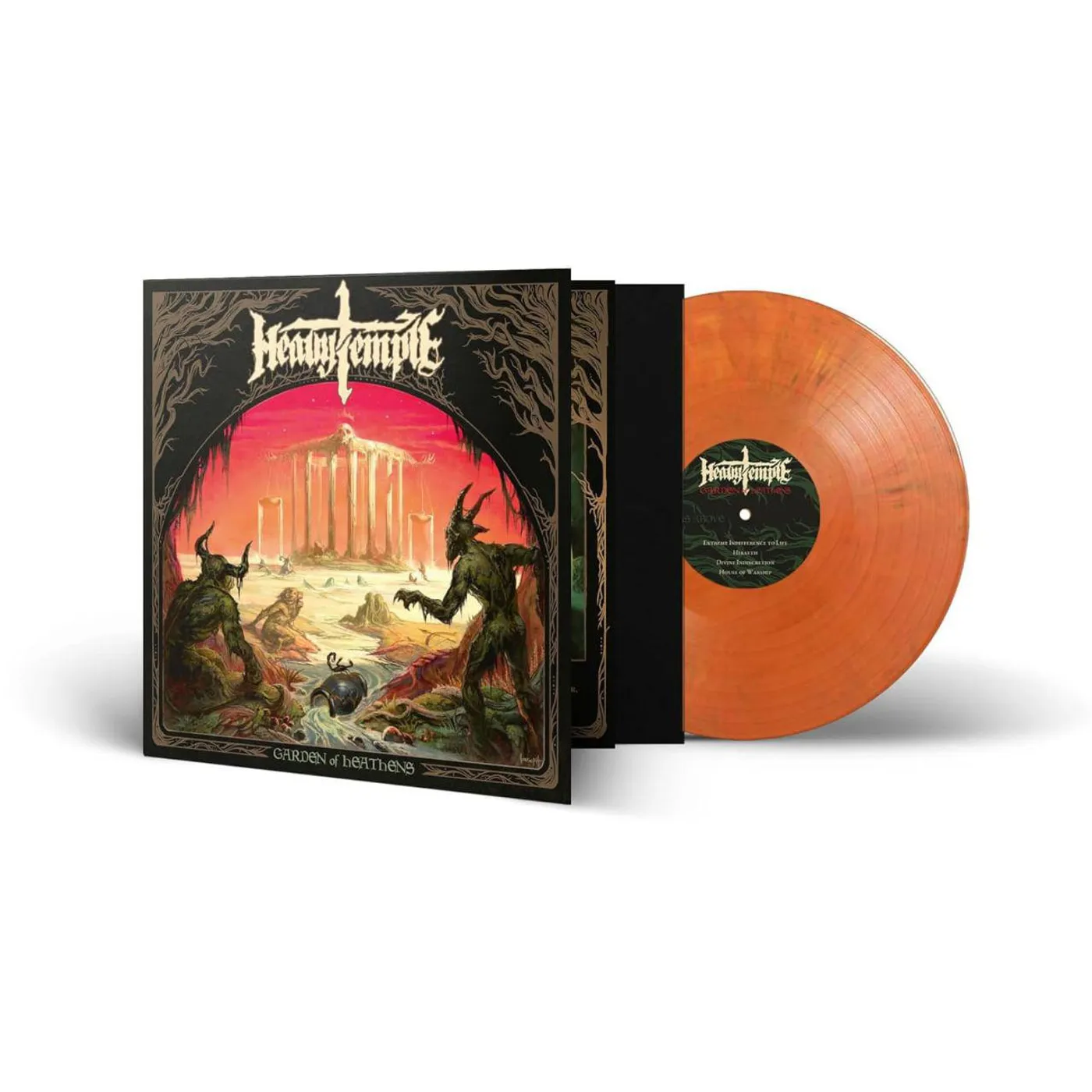 Heavy Temple Garden of Heathens (Yellow Red) Vinyl Record