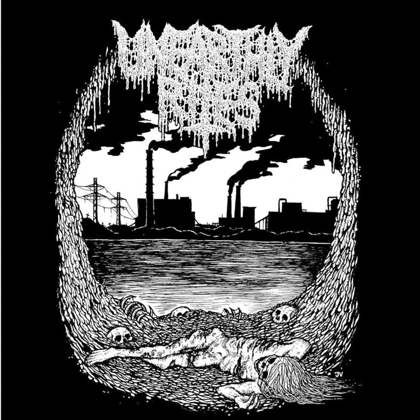 Unearthly Rites Ecdysis (Black On White Heavy Splatter Opaque) Vinyl Record