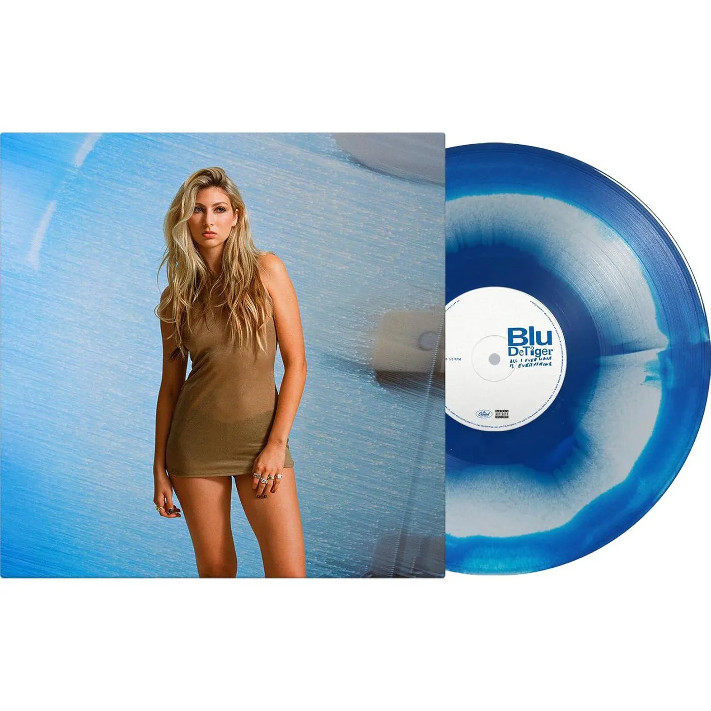 Blu DeTiger All I Ever Want Is Everything (Blue/White Marbled) Vinyl Record