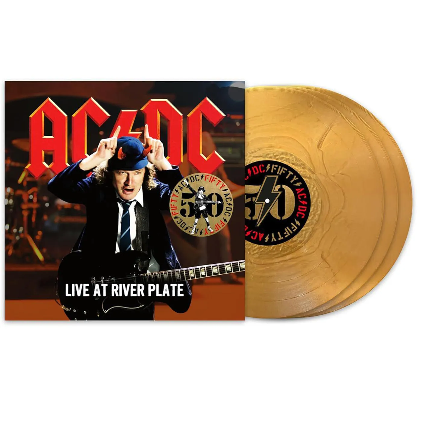 AC/DC Live At River Plate (50th Anniversary/Gold /3LP) Vinyl Record