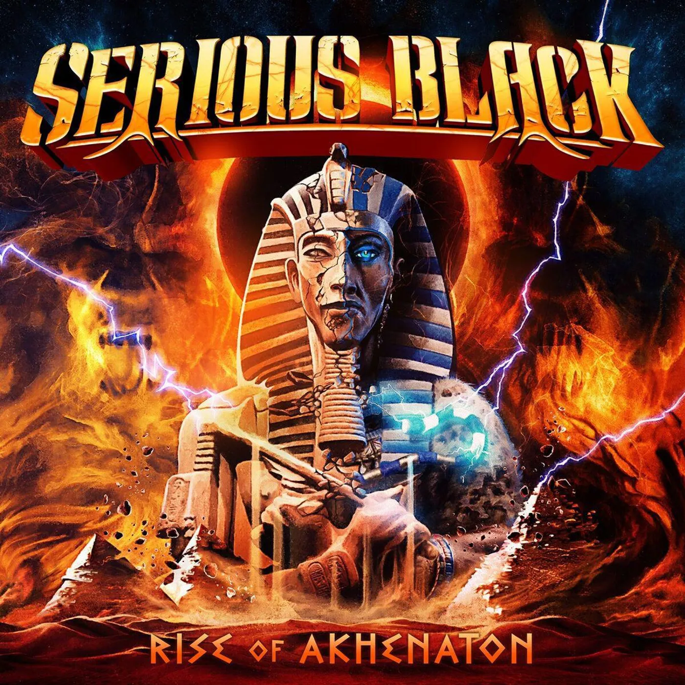 Serious Black Rise Of Akhenaton (Red/Orange Marbled) Vinyl Record