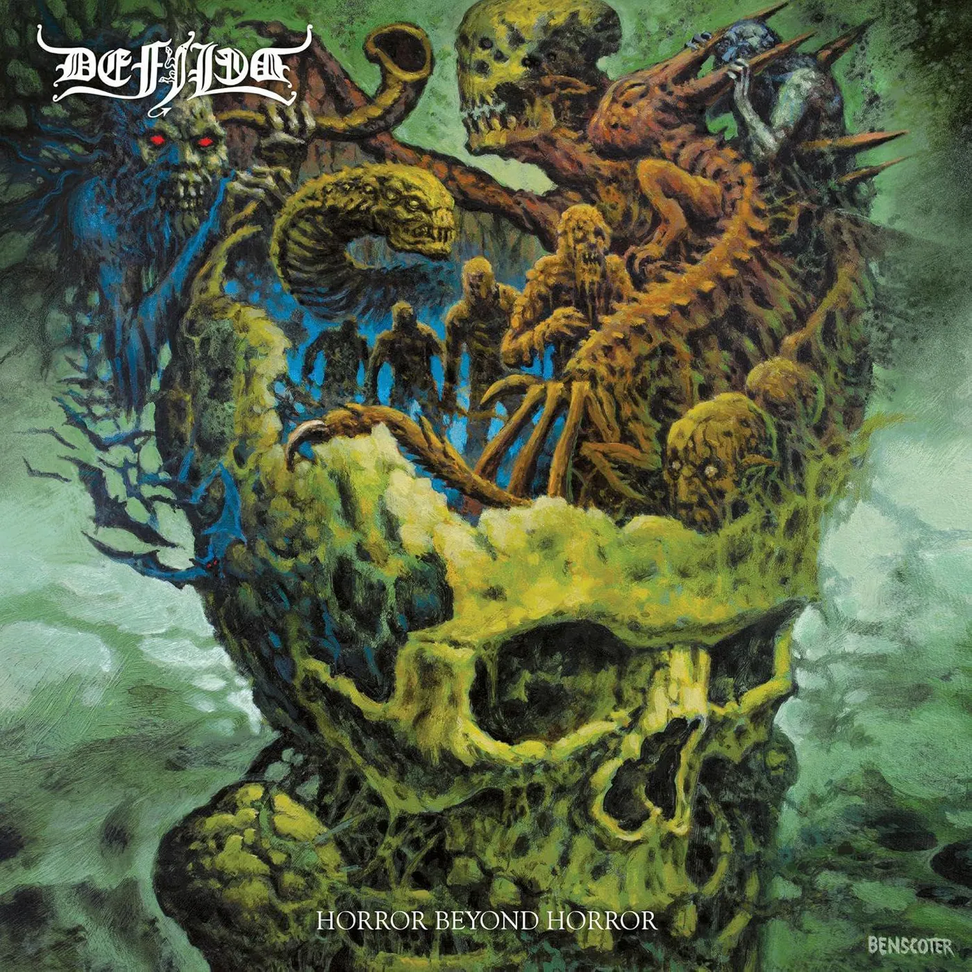 Defiled Horror Beyond Horror (Crystal Clear + Transparent Green Mixed) Vinyl Record