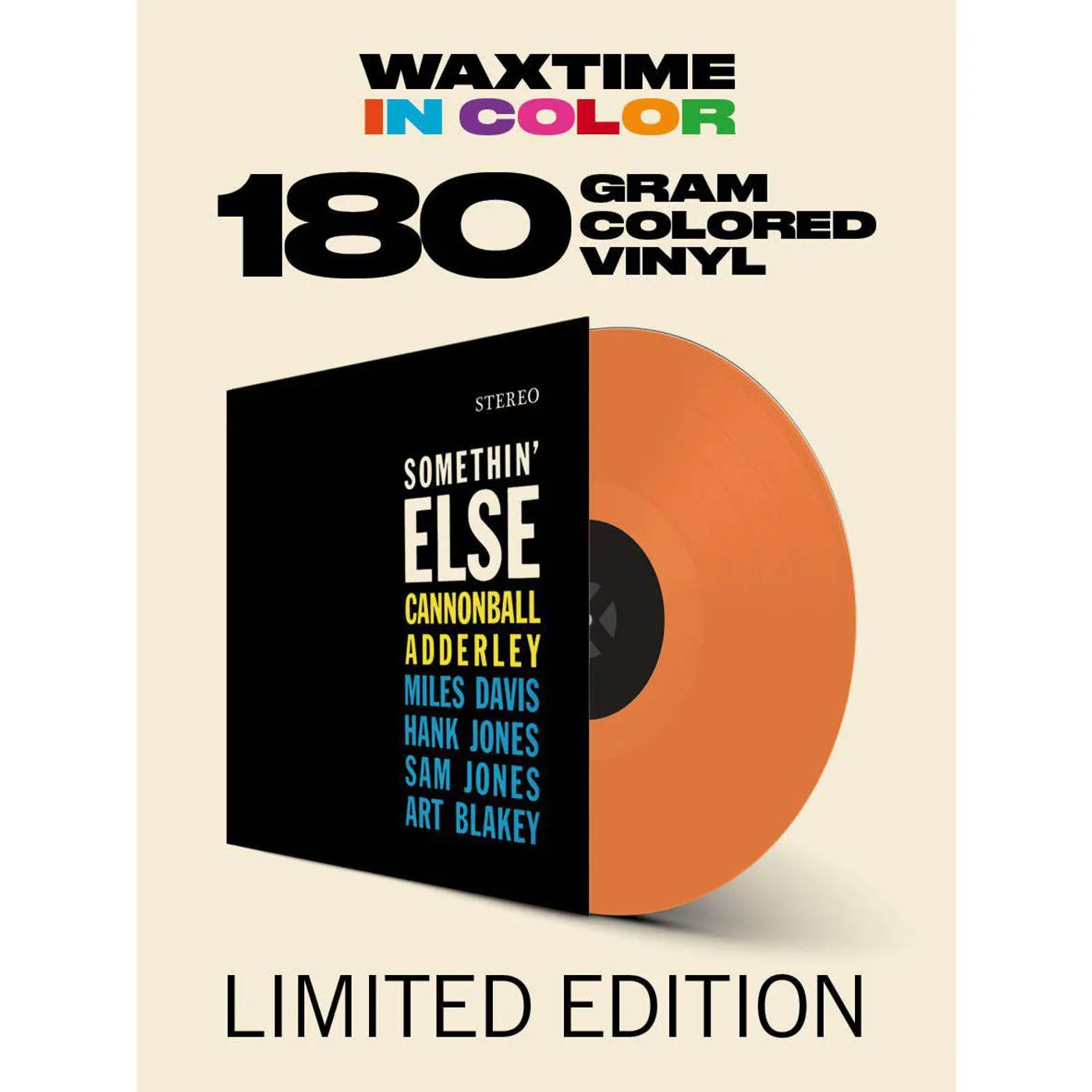 Cannonball Adderley Somethin Else (Bonus Track) Colored Vinyl Record - Limited Edition, 180 Gram Pressing