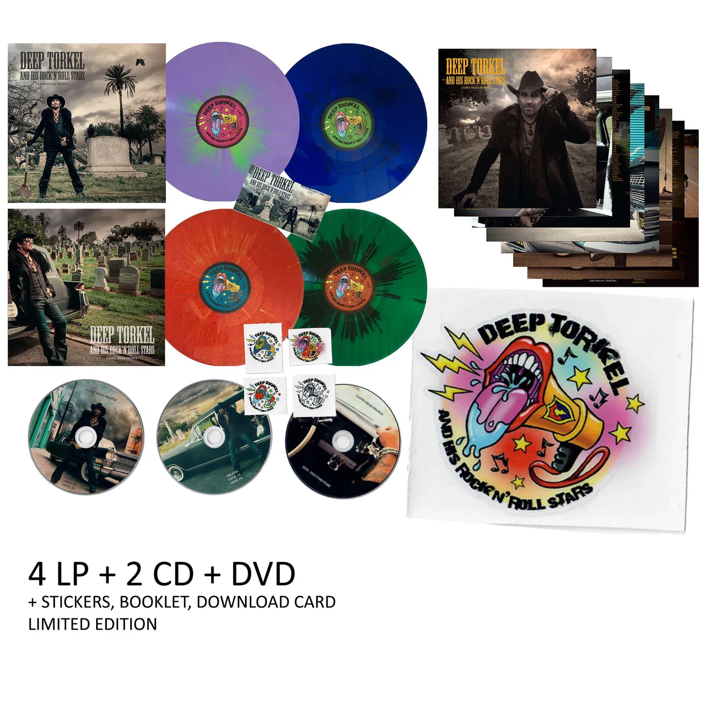 Deep Torkel and His Rock ’n’ Roll Stars I LOVE DEAD PEOPLE - First Edition Numbered Deluxe Multi-Colored Vinyl Collection