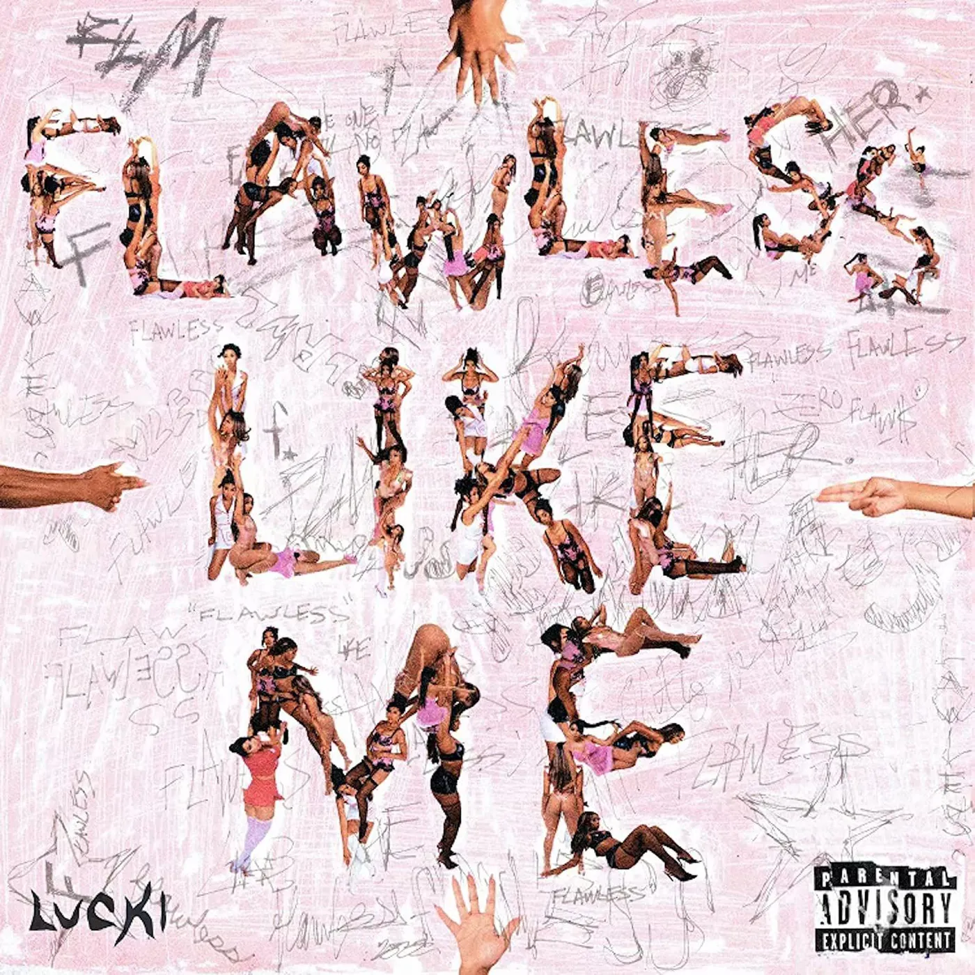 LUCKI Flawless Like Me (Pink & White Galaxy) Vinyl Record